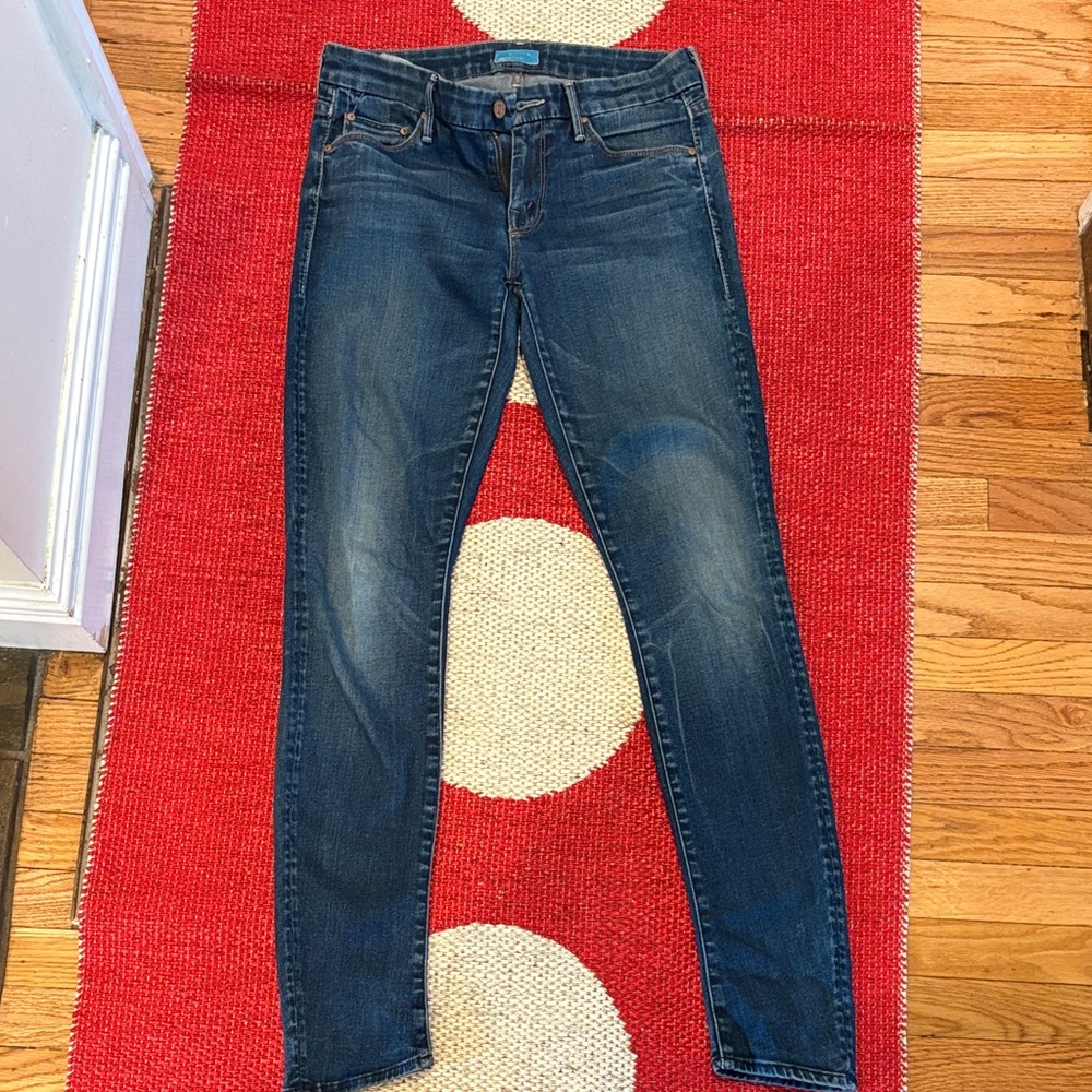 MOTHER Dark Blue Skinny Jeans